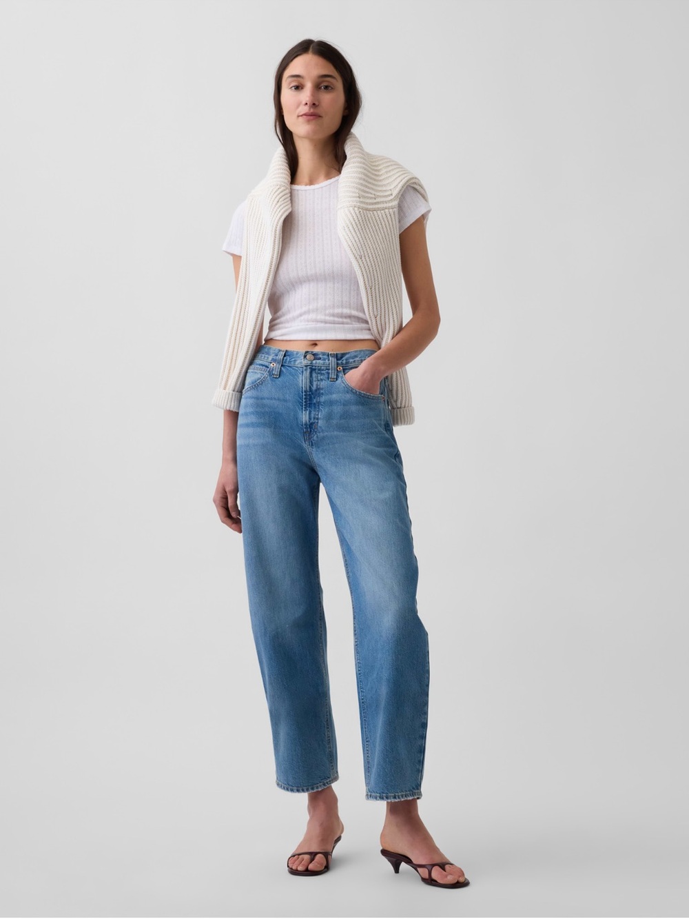 GAP Light Blue Barrel Jeans